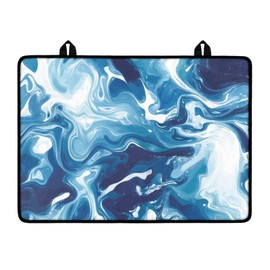 Txsniver Electric Stove Top Cover Multipurpose Flat Top Stove Cover Mat Anti-Scratch Induction Cooktop Protector Cover with Rubber Backing, 29 x 21 Inch, White Blue Marble