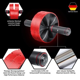 EliteAthlete Abdominal Roller Abdominal Trainer - Abdominal Trainer for Home - Abdominal Trainer - AB Wheel Roller with Padded Knee Mat