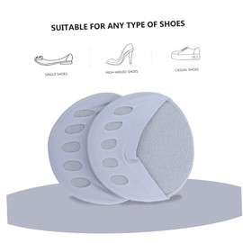 OHPHCALL High Heel Forefoot Pad Ice Silk Pads 3 Pairs Relief from Foot Fatigue Breathable Absorbent Material Random Color