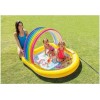 Intex Alberca Piscina Inflable Techo Arcoiris Y Chorros Agua Intex
