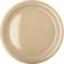 Carlisle FoodService Products Kingline Reusable Plastic Plate Dinner Plate for Home and Restaurant, Melamine, 9 Inches, Tan