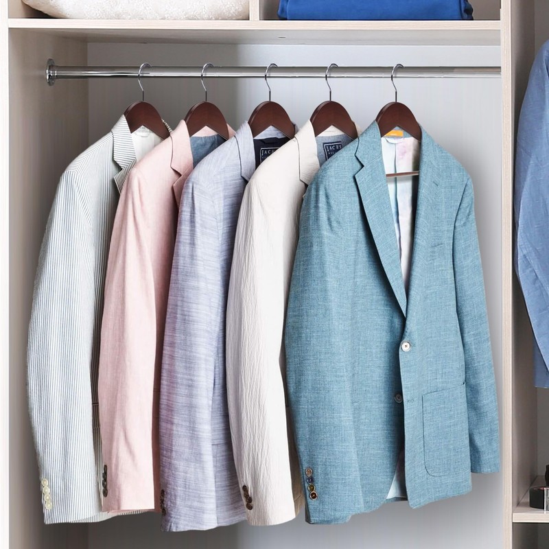 JS HANGER Multifunctional High Grade Solid Wooden Suit Hangers, Coat