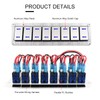 Waterproof Rocker Switch Panel 8 Gang Aluminum Rocker Switch Panel