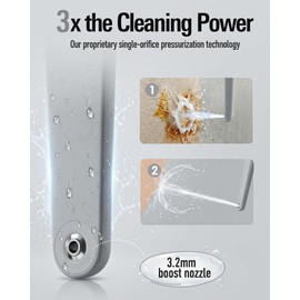 High Pressure Portable Bidet for Travel,Foldable Flip-Top Peri Bottle with Hook Ring,Handheld Bidet Sprayer for Personal Hygiene,BPA-Free,400ML Personal Toilet for Women Men Baby Cleaning(Gray)