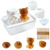 Doumiyo Large Ice Cube Molds, 3D Silicone Cute Ice Molds,