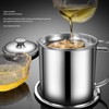 Grease Container 304 Stainless Steel Dustproof Large Capacity Fine Strainer