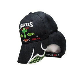 Jesus Is The Way Life Truth Christ Christian Black Embroidered Cap Hat