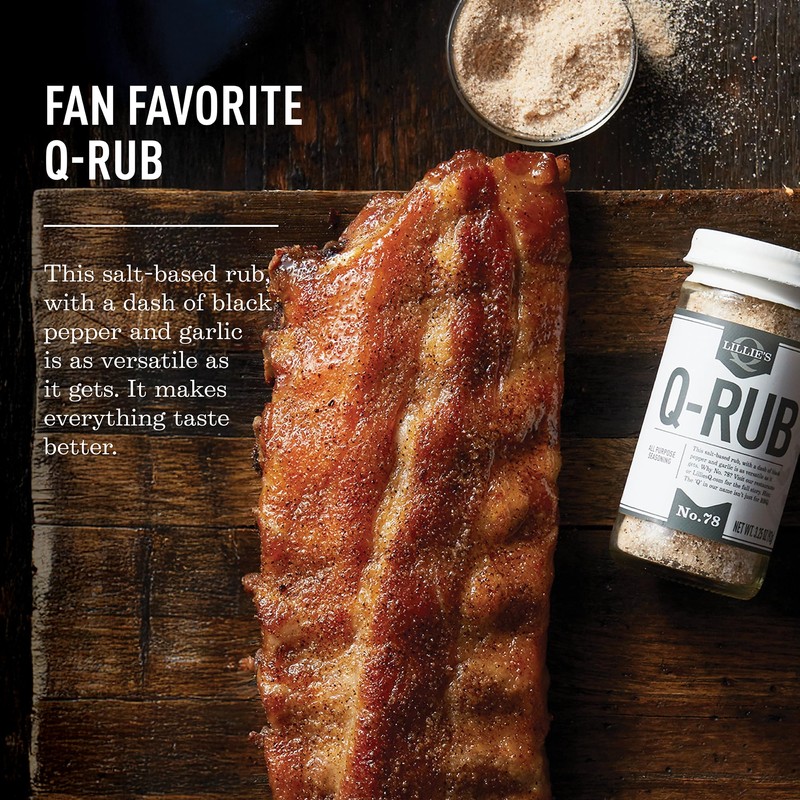 Lillie’s Q - Q-Rub BBQ Rub, Salt-Based BBQ Rub, All-Purpose