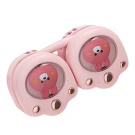 Neck Fan Cute Cat Claw Design 3 Gear Adjustment Bladeless Collapsible Portable Wearable Fan Red