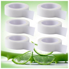 Cinta Adhesiva para Maquillaje de Aloe Vera Cinta Multifuncional de Delineado para Sombra de Ojos para Implantación de Pestañas Extensión de Pestañas Postizas, etc.【6 volúmenes Blanco】
