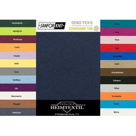 EXKLUSIV HEIMTEXTIL Brand Jersey Fitted Sheet Flat Sheet Elasticated Hem