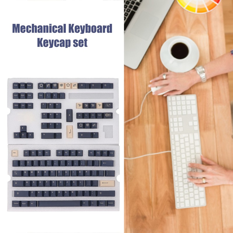 Mechanical Keyboard Keycap 128 Key PBT Keycap Set Contrasting Colors