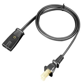HASMX Percolator Power Cord 36" for West Bend Coffee Urn 58030 58012, Replacement Part 2pin Cord Black 3ft Length (1-Pack)