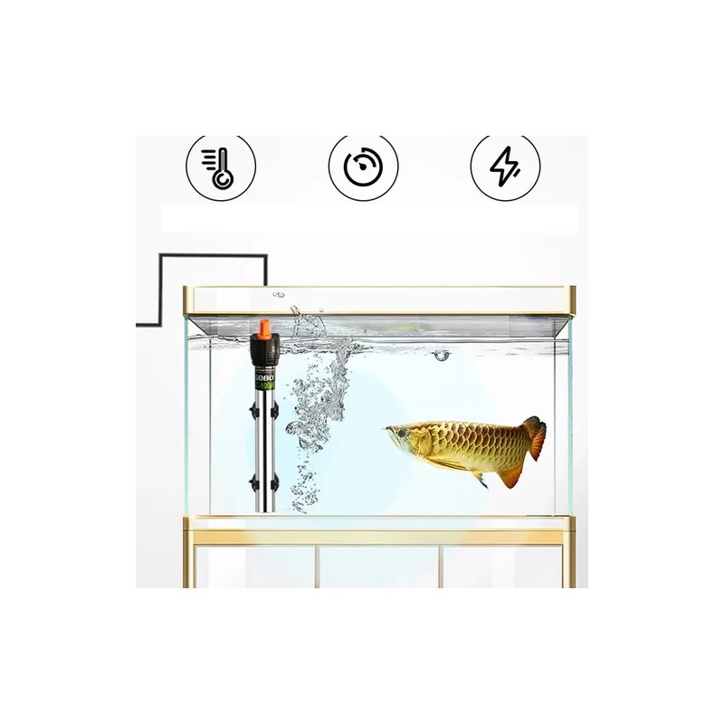 200w Termostato Acero Inox Y Termómetro Digital Para Acuario
