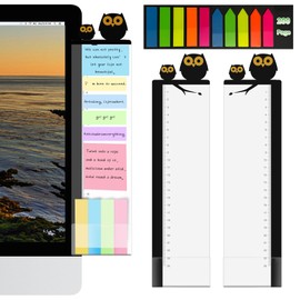 2pcs Office Desk Accessories Monitor Memo Board Computer Message Board Office Supplies for Women Men Computer Sticky Note Holder Home Desktop Message Office Decor (Owls Monitor Memo Board)