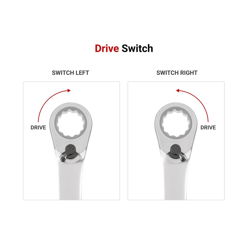 TEKTON 9/32 Inch Reversible 12-Point Ratcheting Combination Wrench | WRC23307