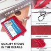 Teskyer Badge Holder with Lanyard, Leather ID Name Badge Card