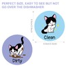 Dirty Clean Cat Dishwasher Magnet, 3.5 Inch Double Sided Dish