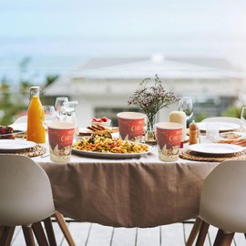 MAGICLULU 32pcs New Year Cartoon Paper Cup Holiday Party Drinkware Xmas Party Supplies Xmas Paper Cups Tea Drinking Cup Snowman Paper Cups Merry Hot Drink Cup Banquet Christmas