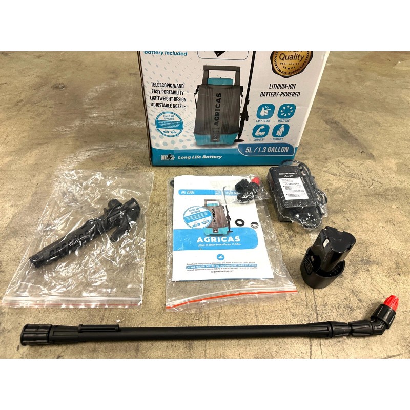 AGRICAS AG2007 1.3 Gallon Battery Powered Sprayer