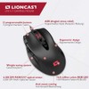 Lioncast LM15 Gaming Mouse with 13 Programmable Buttons (RGB LED