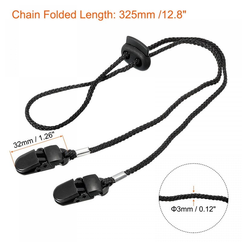 sourcing map Napkin Chain, 12.8" 2Pcs Polyester Neck Bib Holder