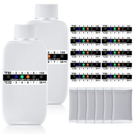 Dunkive 18pcs Urine Test Complete Kit Includes 2pcs 3.3oz/100ml Translucent Bottle, 10pcs Adhesive Urine Temperature Test Strips, 6pcs Warmer Pack for Urine Insulation, Portable Urine Test Kit at Home