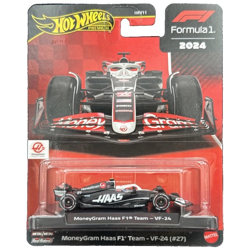 Hot Wheels Formula 1 model car MoneyGram Haas VF-24 NICO