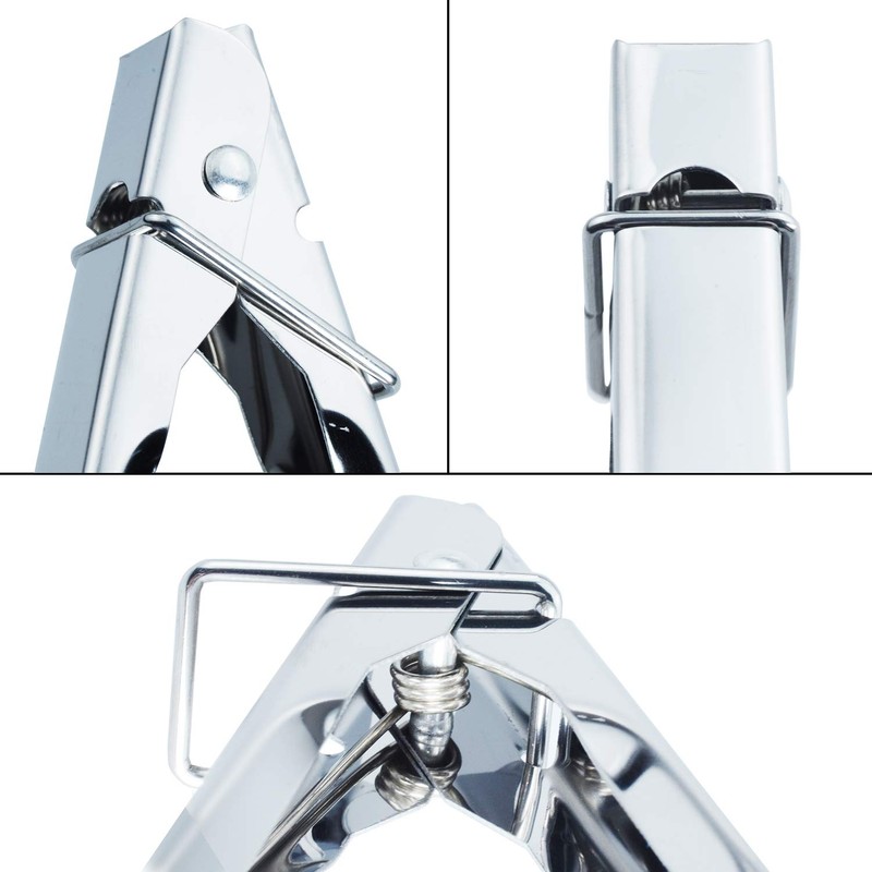 HINMAY Stainless Steel Spring Locking Food Tong Set Utility Metal