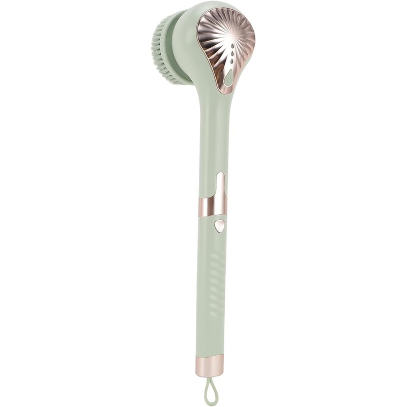 CHICIRIS Cepillo Corporal Eléctrico, 6 Cabezales Desmontables, 3 (GREEN)