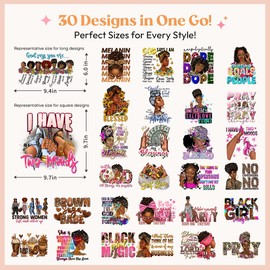 Kaciola 30 Sheets Mama DTF Transfers Ready to Press, Blessed Mama Iron on Transfers Stickers Mom Iron on Decals for T Shirts Hoodie DIY Crafts