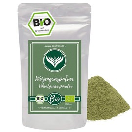 Azafran Organic Wheatgrass Powder, Wheatgrass Powder Ground from DE or AT 500 g