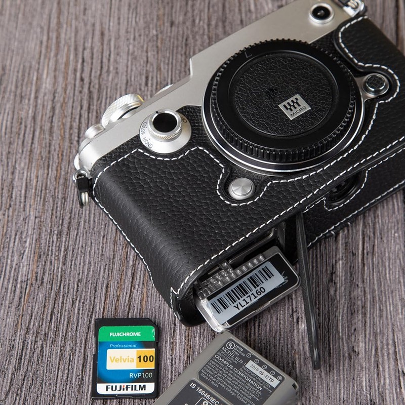 Handmade cowhide bag cover body case for OLYMPUS PEN-F M43,