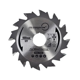 jjw-germany HM Groove Cutter 100 x 3.97 x 22 Teeth = 12 WZ Suitable for Einhell Flat Dowel Milling Cutter