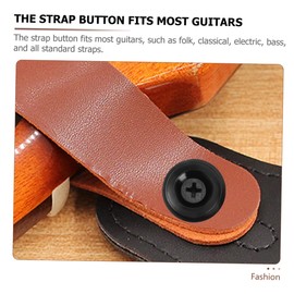 Kisangel 4 Set Metal Guitar Strap Locks Durable Locking Buttons for Electric Acoustic Bass Guitars Easy to Install with Random Colors Mushroom Head Pads