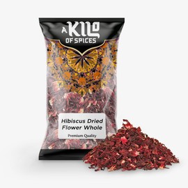 A Kilo of Spices | Hibiscus Whole Dried Flower Tea 500g | Sun-Dried | Vegan | GMO-Free | Rich in Antioxidants and Refreshing Flavors | Ideal For Hibiscus Tea