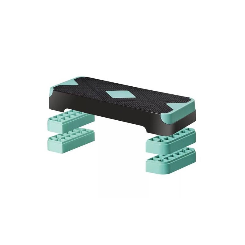 For Aerobic Step Platform Exercise Step Adjustable Height 4"-6''-8' w/4