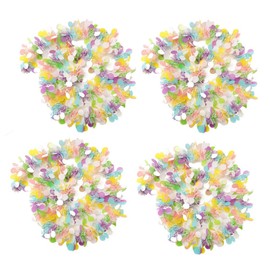 zaoalife 200cm Easter Tinsel Garland Colorful Egg Tinsel Twist Garland with Confetti Spring Hanging Tinsel Ornament Decoration Birthday Party Supplie,Set of 4