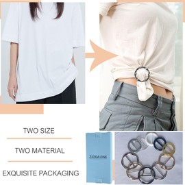 10PCS Scarf Ring and Slides for Scarves T Shirt Tie Clips for Women shirt clips for women clothing Shirt Waist Cincher Clips Tightener for Loose Tshirt Clothes Scarf Buckle