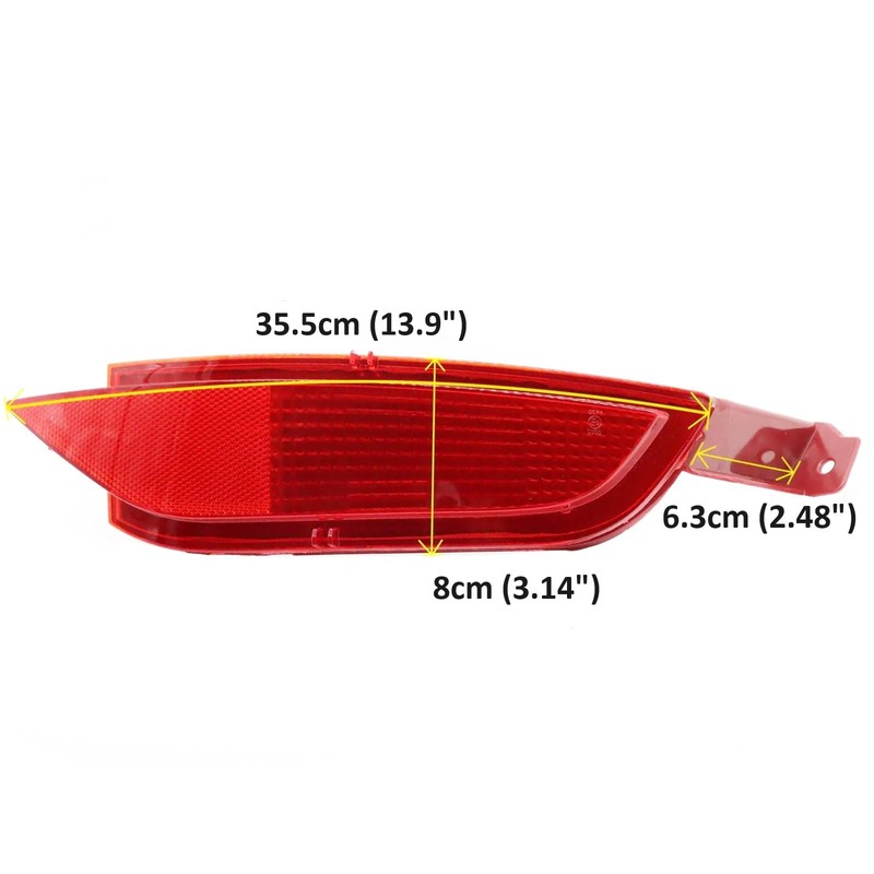 Twowinds Bumper Reflector, Cat Eye Reflector, Red Reflector for Rear