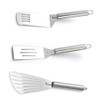 3 PCS Stainless Steel Fish Spatula Set Nonstick Cookware Flip