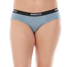 Calzoncillos para mujer, 84% lana merina, ropa interior atlética, ropa interior que absorbe la humedad, Azul Pizarra, Large