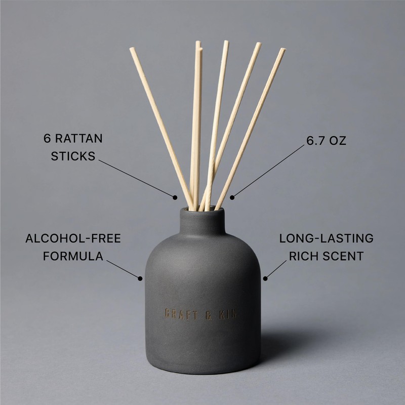 Craft & Kin Reed Diffuser Set Santal Woods | Reed