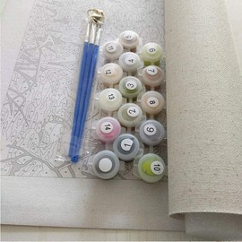 PAMMUQ Paint by Numbers DIY Acrylic Painting Kit for Children & Adults Hand Painted Art Main Decoration Gift - 16 Inches x 20 Inches Gustav Klimt Golden Tear Kiss - Without Frame