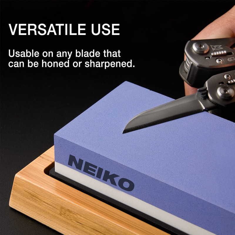 NEIKO 54002A Whetstone 1000/6000, Wet Stone Sharpening Kit, 2Sided, Highly