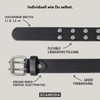 SCAMODA Double Hole Rivet Belt with Leather for Men and