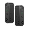2 Pack USB Outlet Extender- with Rotating Plug, 6 AC