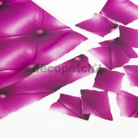 Décopatch - Ref C626O - Magenta Leather Cushion Print Paper Pack - Each Sheet 30 x 40cm, Pack of 3 Paper Sheets - Best Used With Décopach Glue & Varnish, Purple