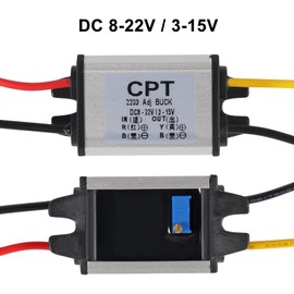 2PCS DC 8-22V to 3-15V 3A Converter Car Power Voltage Regulator DC 8-22V Step Down to DC 3-15V Step Down Converter Adjustable Buck Converter for Auto Car Truck