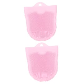 FOMIYES 2pcs Ergonomic Small Face Scrubber Deep Cleaning Facial Brush for Pore Unclogging Smooth Skin
